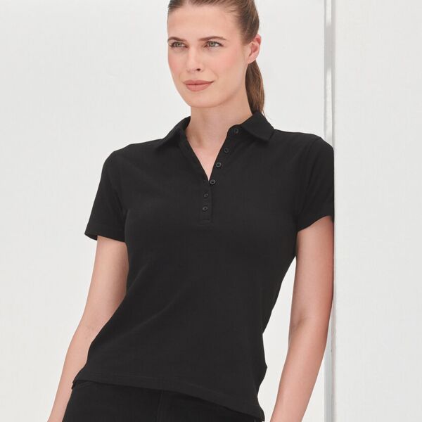 Women&#39;s short sleeve stretch polo Thumbnail