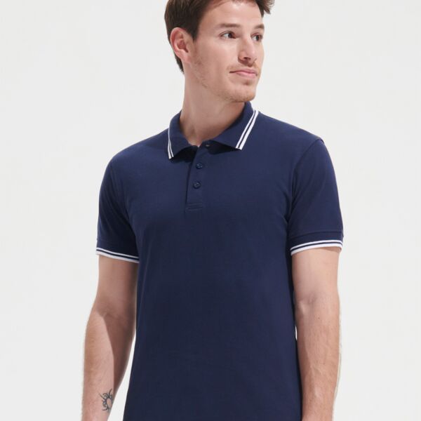 SOL&#39;S Pasadena Tipped Cotton Piqué Polo Shirt Thumbnail
