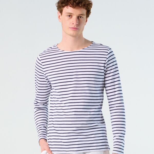 SOL&#39;S Marine Long Sleeve Striped T-Shirt Thumbnail