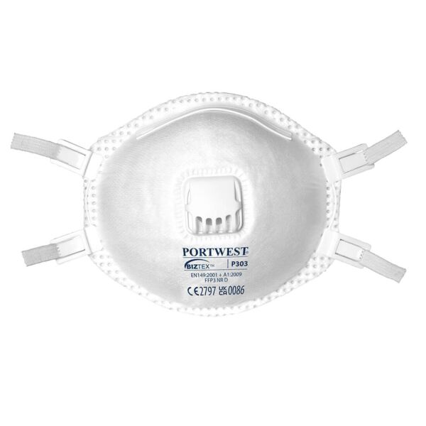 FFP3 Valved Dolomite Respirator (Pk10) Thumbnail
